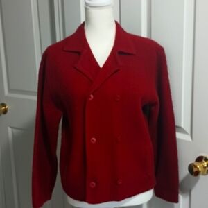 PENDLETON 100% WOOL VINTAGE classic double breasted cardigan. Large